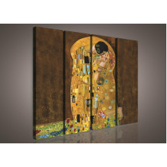 Gustav Klimt - Políbek 144 S8 - čtyřdílný